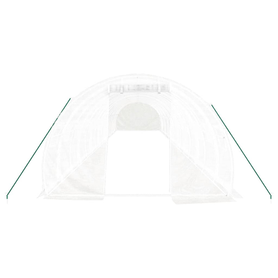 Greenhouse with Steel Frame White 48 m? 16x3x2 m