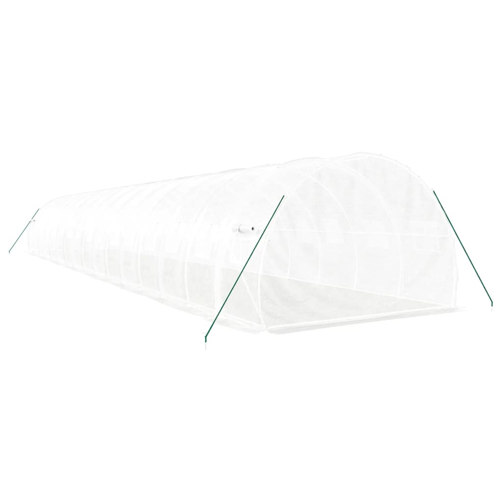 Greenhouse with Steel Frame White 48 m? 16x3x2 m