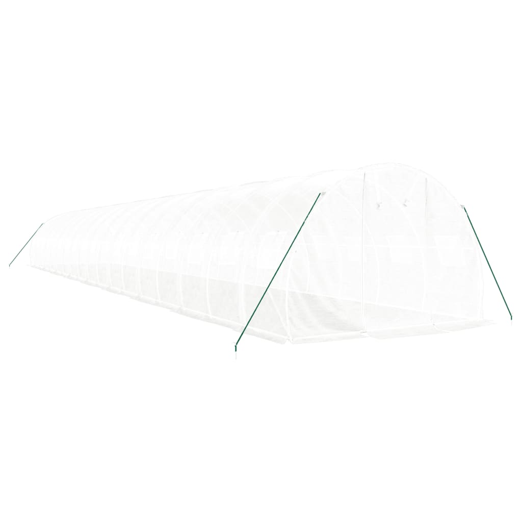 Greenhouse with Steel Frame White 54 m? 18x3x2 m
