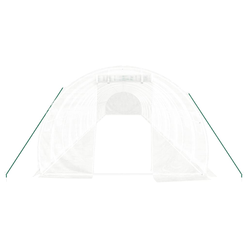 Greenhouse with Steel Frame White 54 m? 18x3x2 m