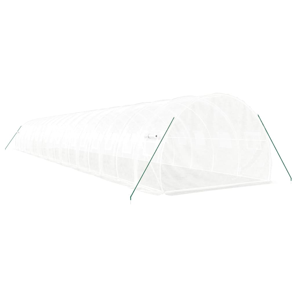 Greenhouse with Steel Frame White 54 m? 18x3x2 m