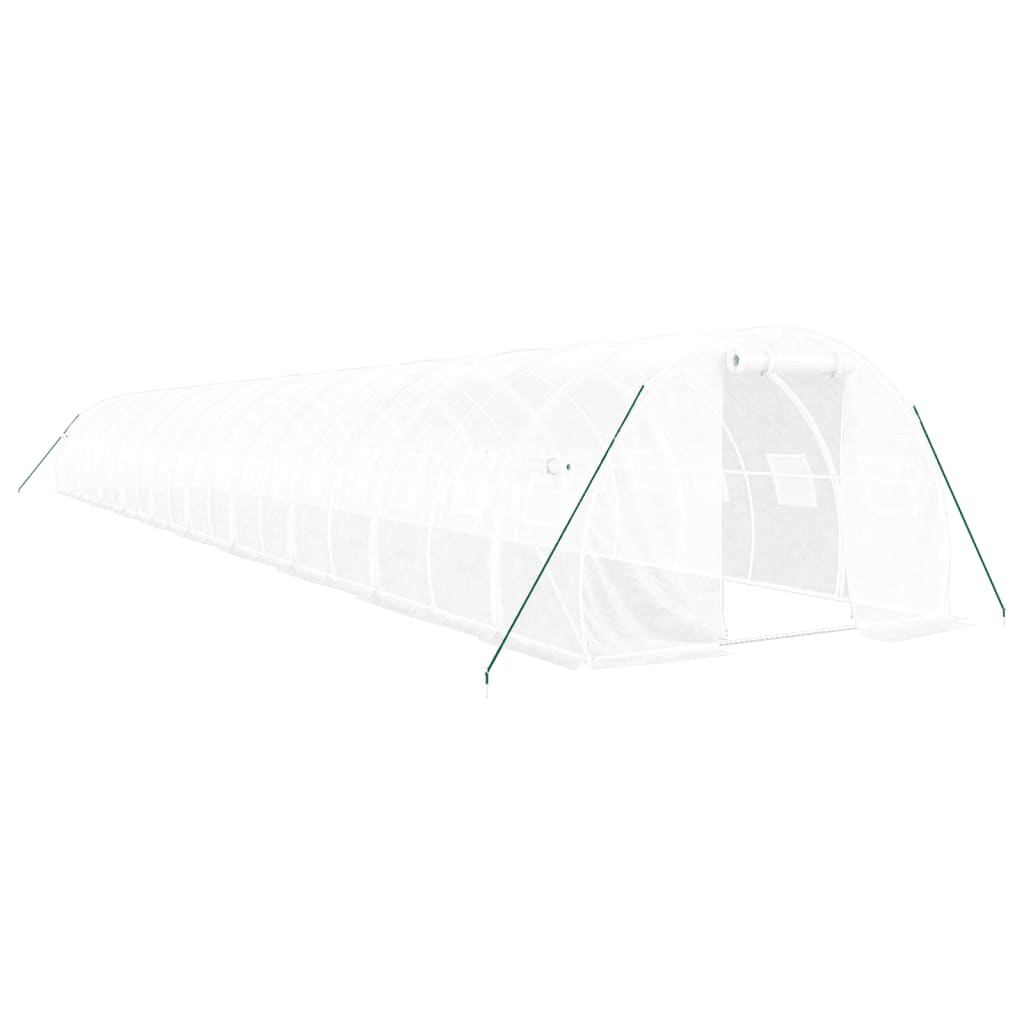 Greenhouse with Steel Frame White 60 m? 20x3x2 m