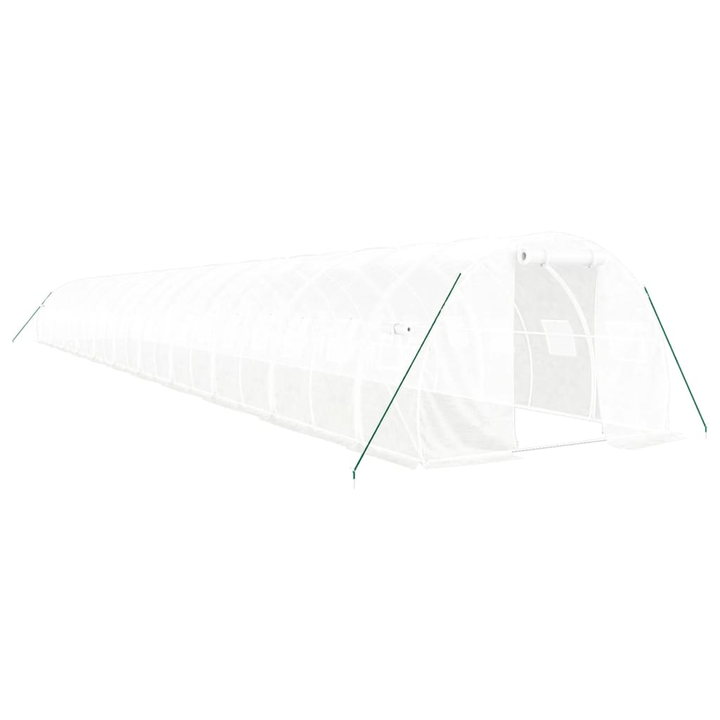 Greenhouse with Steel Frame White 66 m? 22x3x2 m