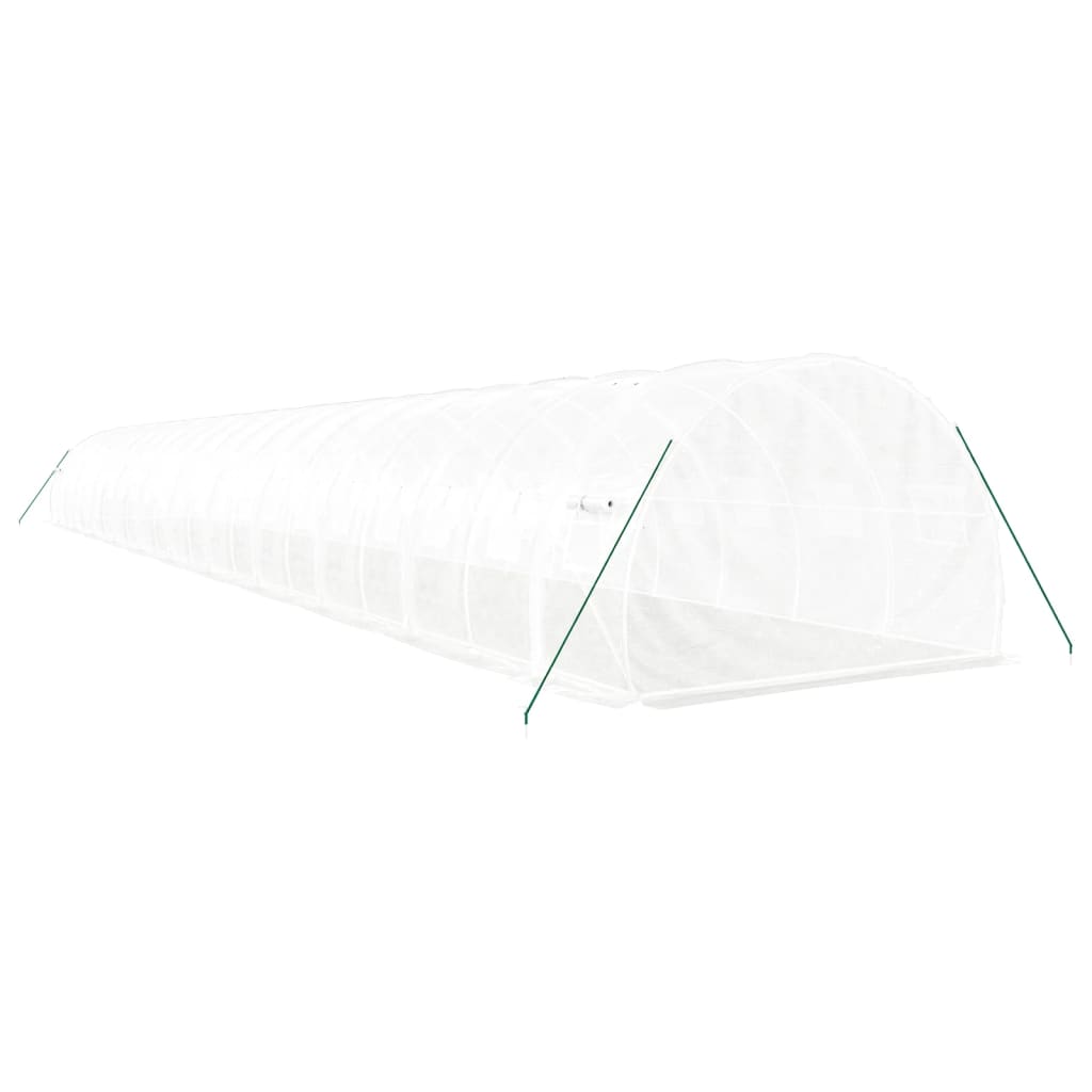 Greenhouse with Steel Frame White 66 m? 22x3x2 m