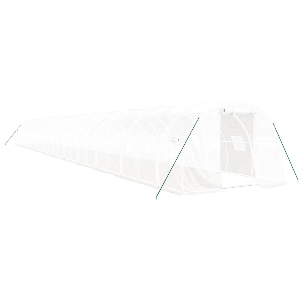 Greenhouse with Steel Frame White 72 m? 24x3x2 m