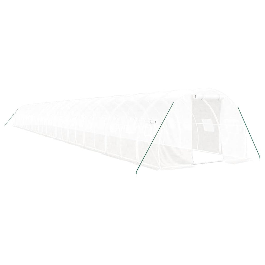 Greenhouse with Steel Frame White 72 m? 24x3x2 m