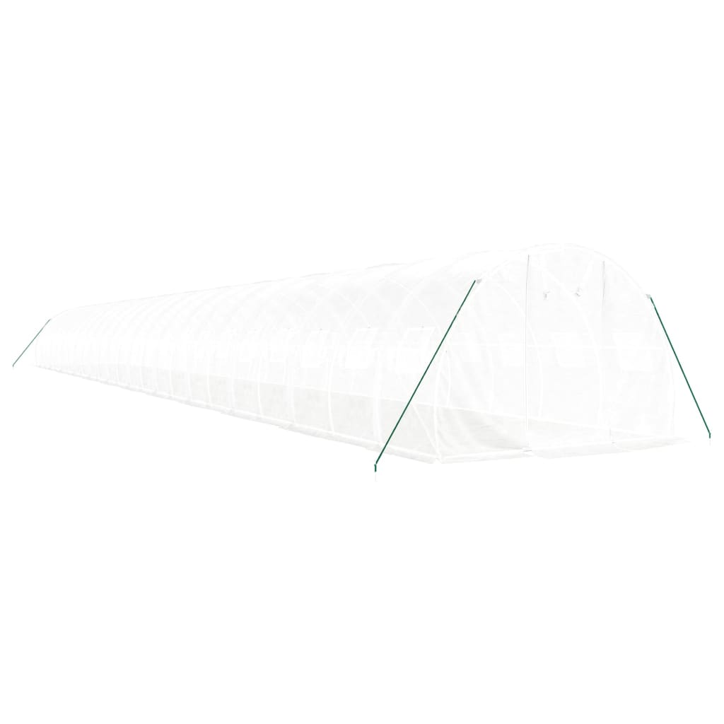 Greenhouse with Steel Frame White 72 m? 24x3x2 m