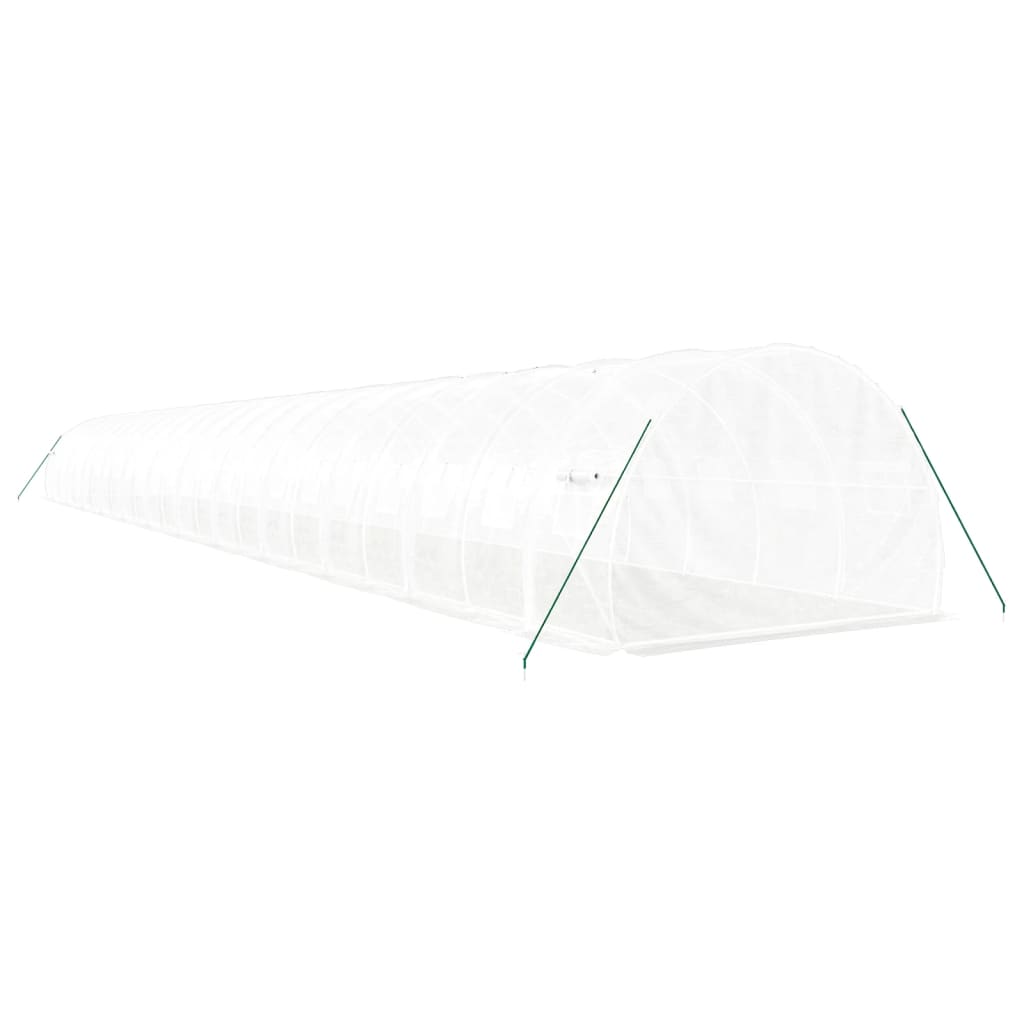 Greenhouse with Steel Frame White 72 m? 24x3x2 m
