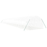 Greenhouse with Steel Frame White 72 m² 24x3x2 m - Rear View