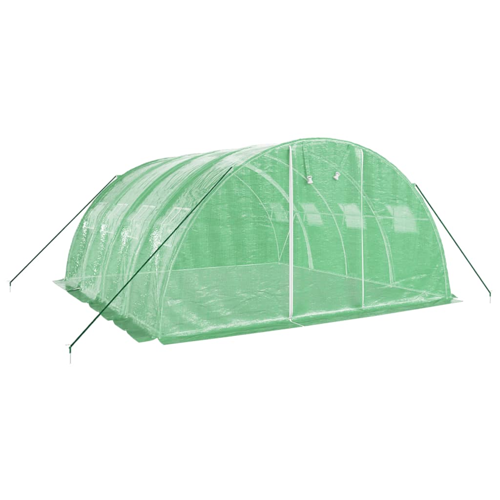 Greenhouse with Steel Frame Green 16 m? 4x4x2 m