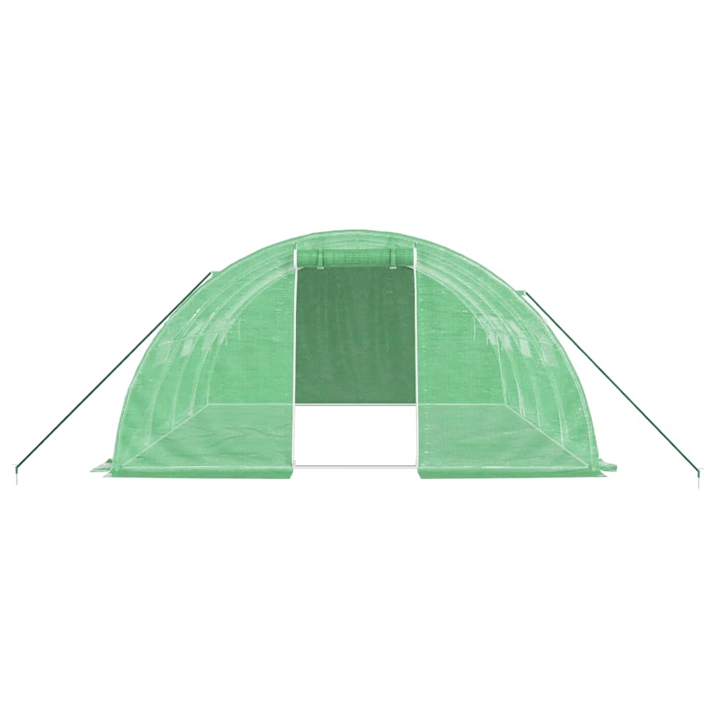 Greenhouse with Steel Frame Green 16 m? 4x4x2 m