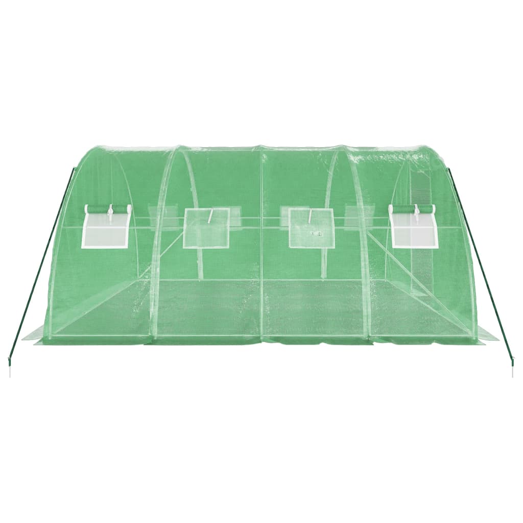 Greenhouse with Steel Frame Green 16 m? 4x4x2 m