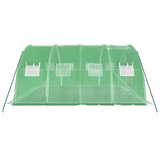 Greenhouse with Steel Frame Green 16 m² 4x4x2 m - 45-Degree Angle