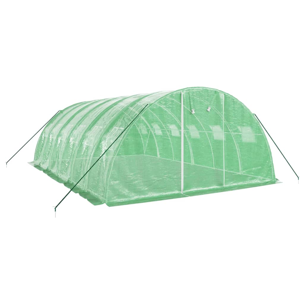 Greenhouse with Steel Frame Green 24 m? 6x4x2 m