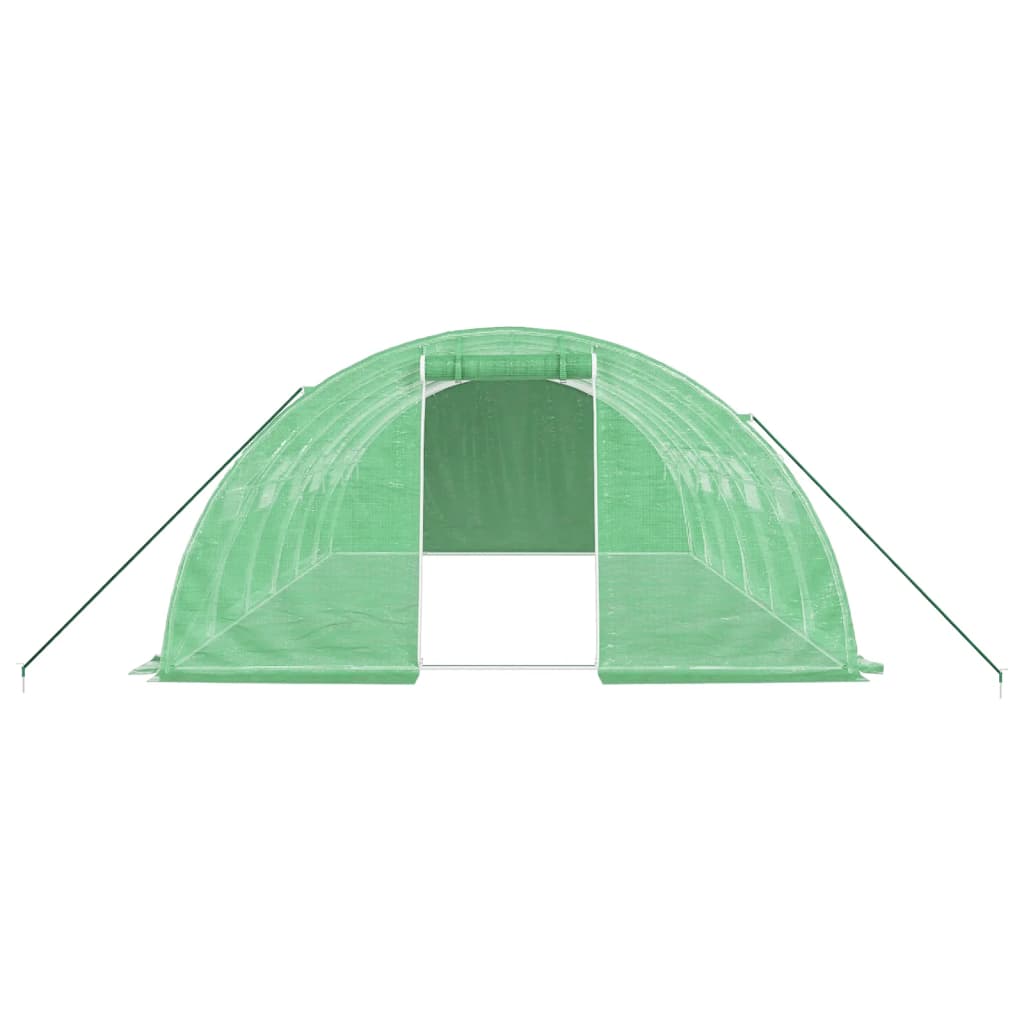 Greenhouse with Steel Frame Green 24 m? 6x4x2 m