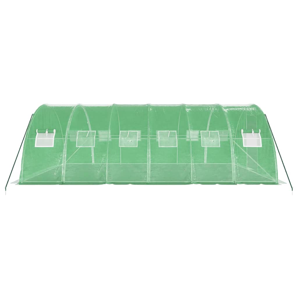 Greenhouse with Steel Frame Green 24 m? 6x4x2 m
