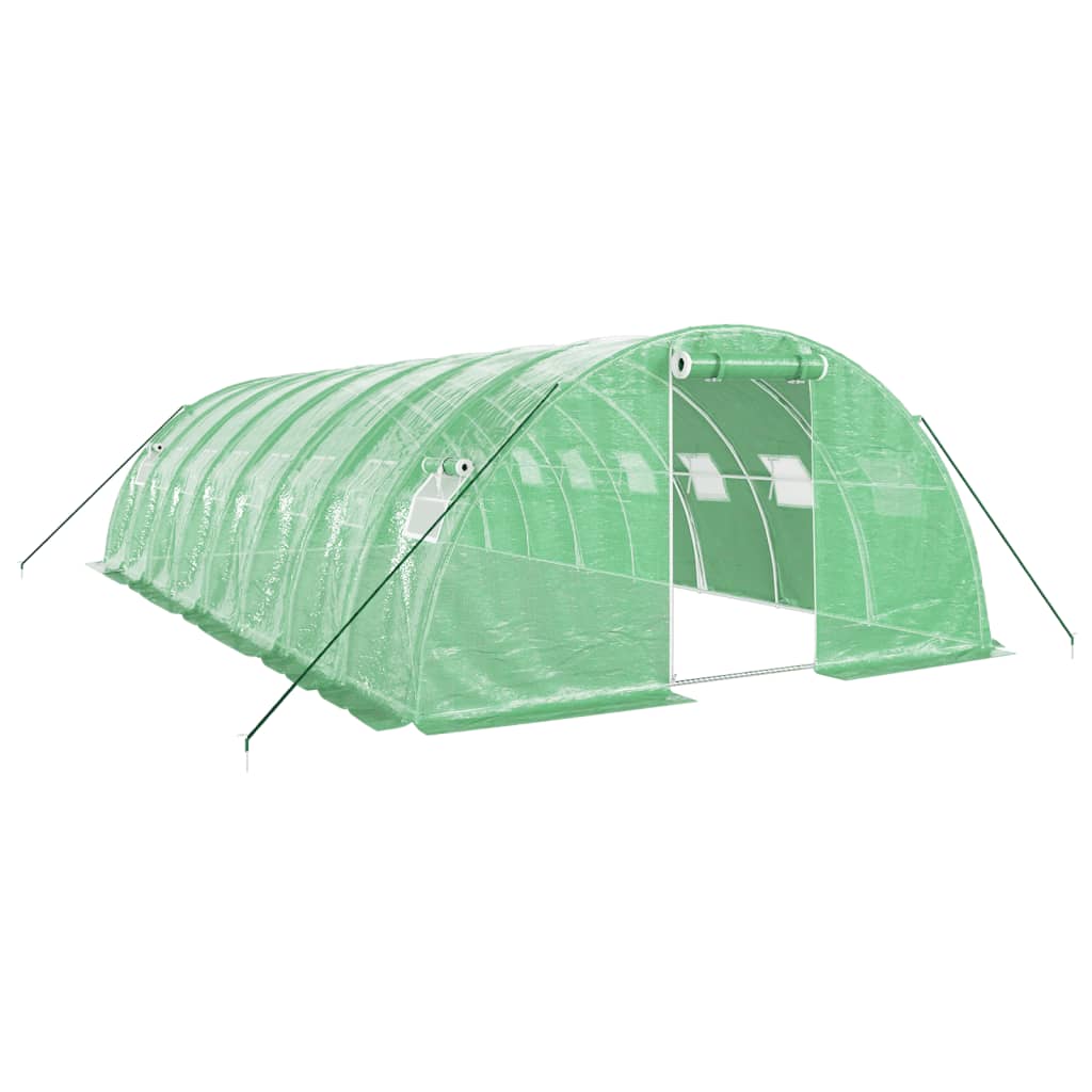 Greenhouse with Steel Frame Green 32 m? 8x4x2 m