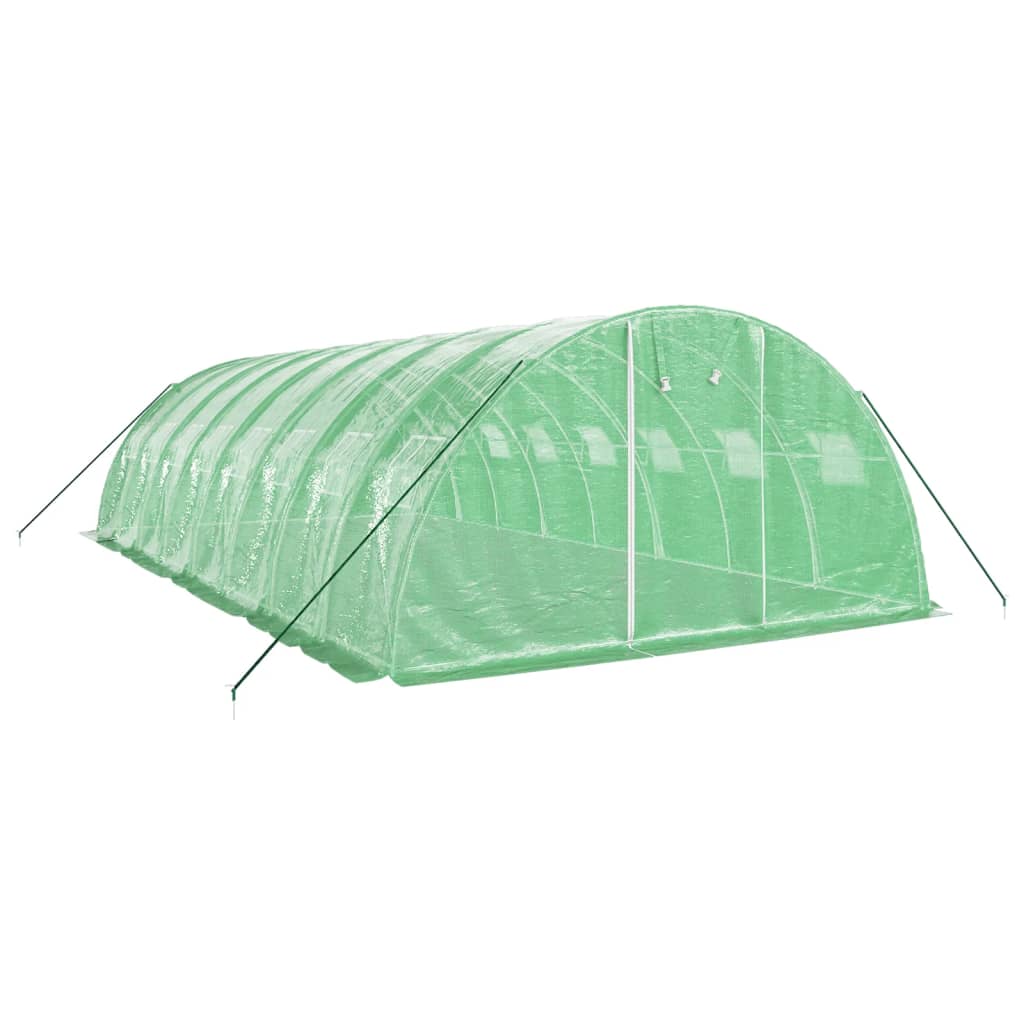 Greenhouse with Steel Frame Green 32 m? 8x4x2 m
