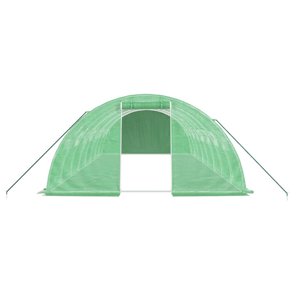 Greenhouse with Steel Frame Green 32 m? 8x4x2 m