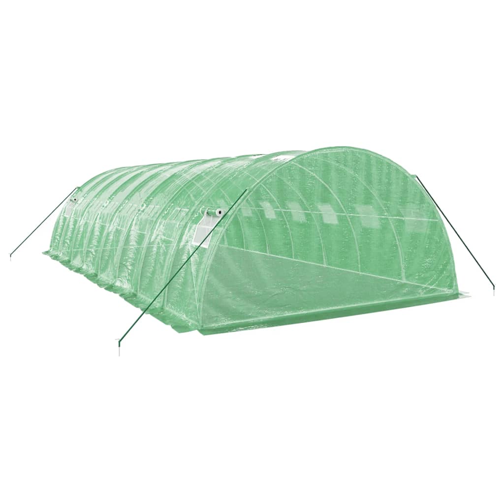 Greenhouse with Steel Frame Green 32 m? 8x4x2 m