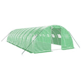 Greenhouse with Steel Frame Green 40 m² 10x4x2 m - Front View