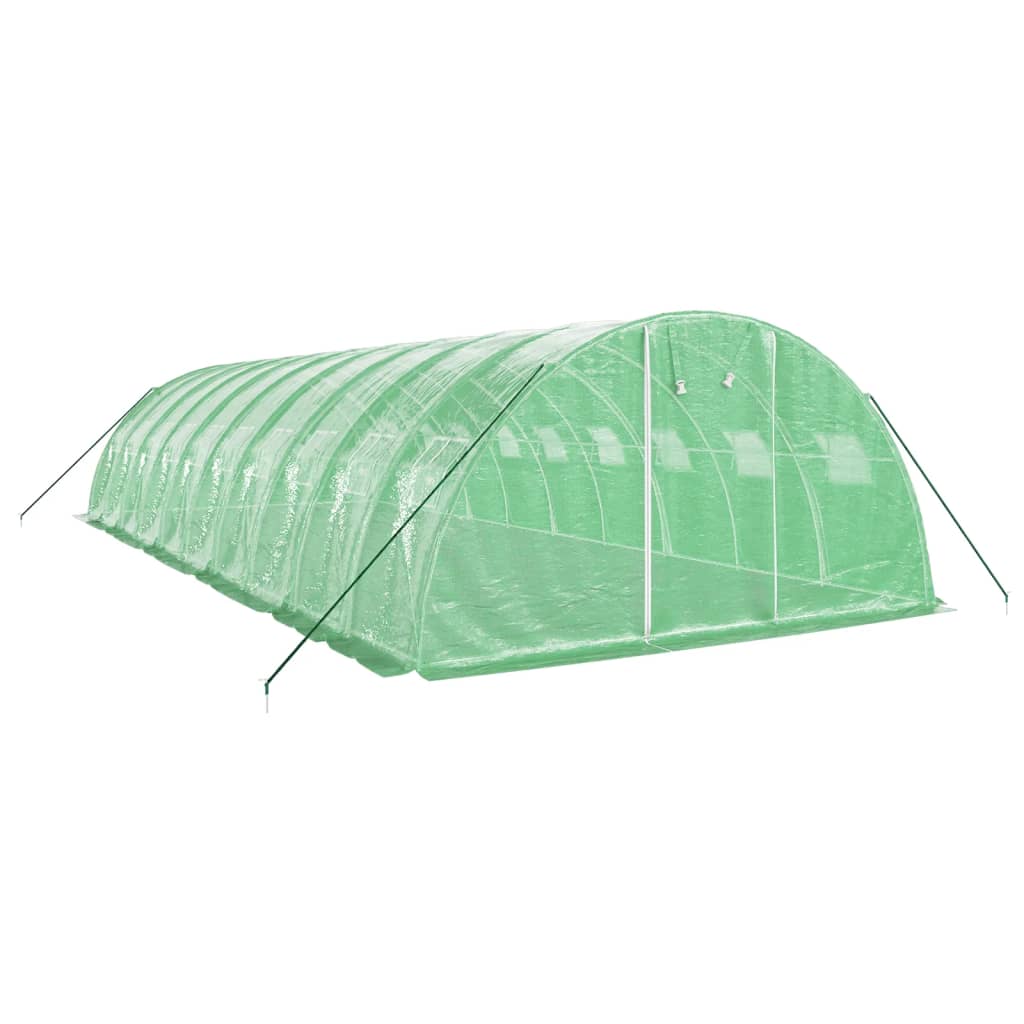 Greenhouse with Steel Frame Green 40 m? 10x4x2 m