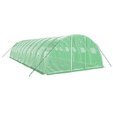 Greenhouse with Steel Frame Green 40 m² 10x4x2 m - Side View