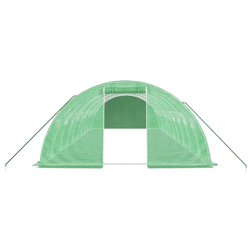 Greenhouse with Steel Frame Green 40 m? 10x4x2 m