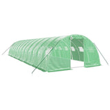 Greenhouse with Steel Frame Green 48 m² 12x4x2 m - Front View