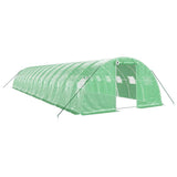 Greenhouse with Steel Frame Green 56 m? 14x4x2 m
