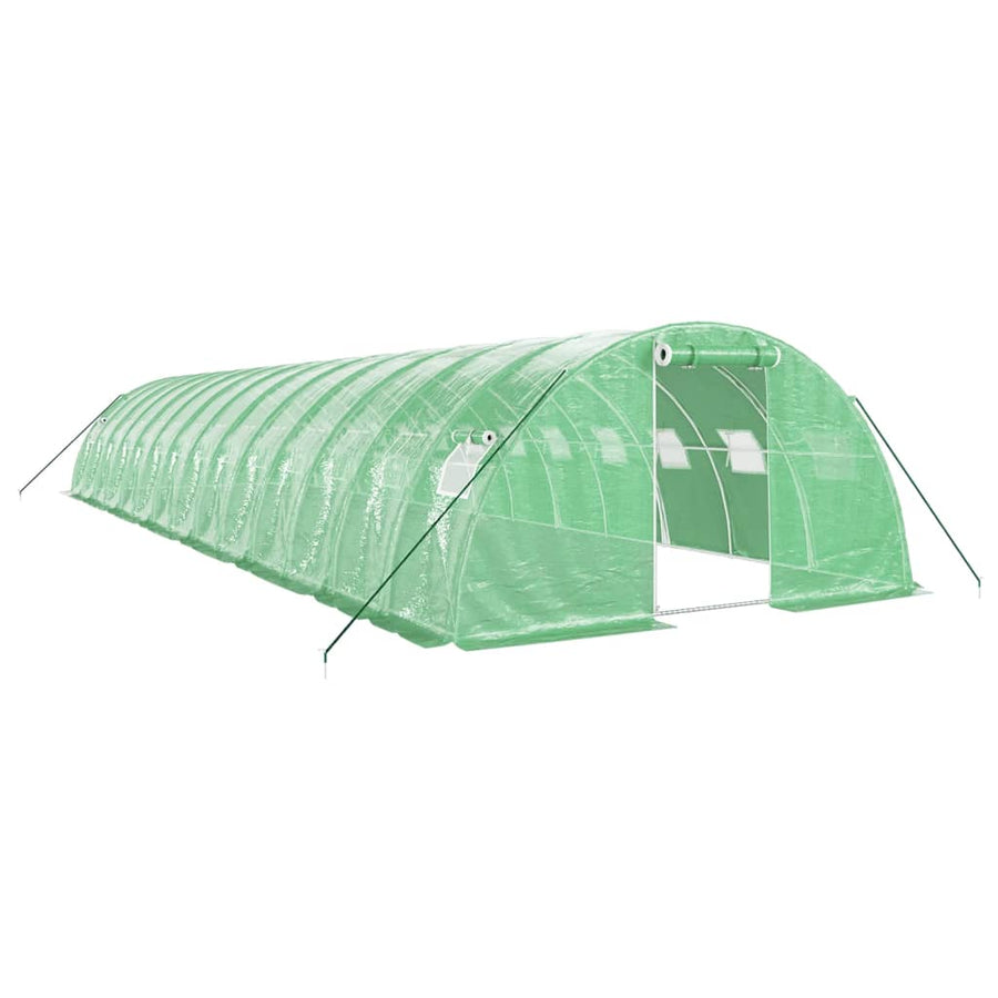 Greenhouse with Steel Frame Green 56 m? 14x4x2 m