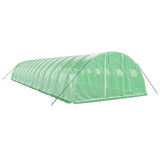 Greenhouse with Steel Frame Green 56 m² 14x4x2 m - Side View
