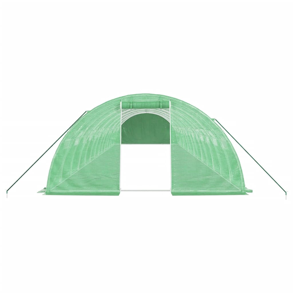 Greenhouse with Steel Frame Green 56 m? 14x4x2 m