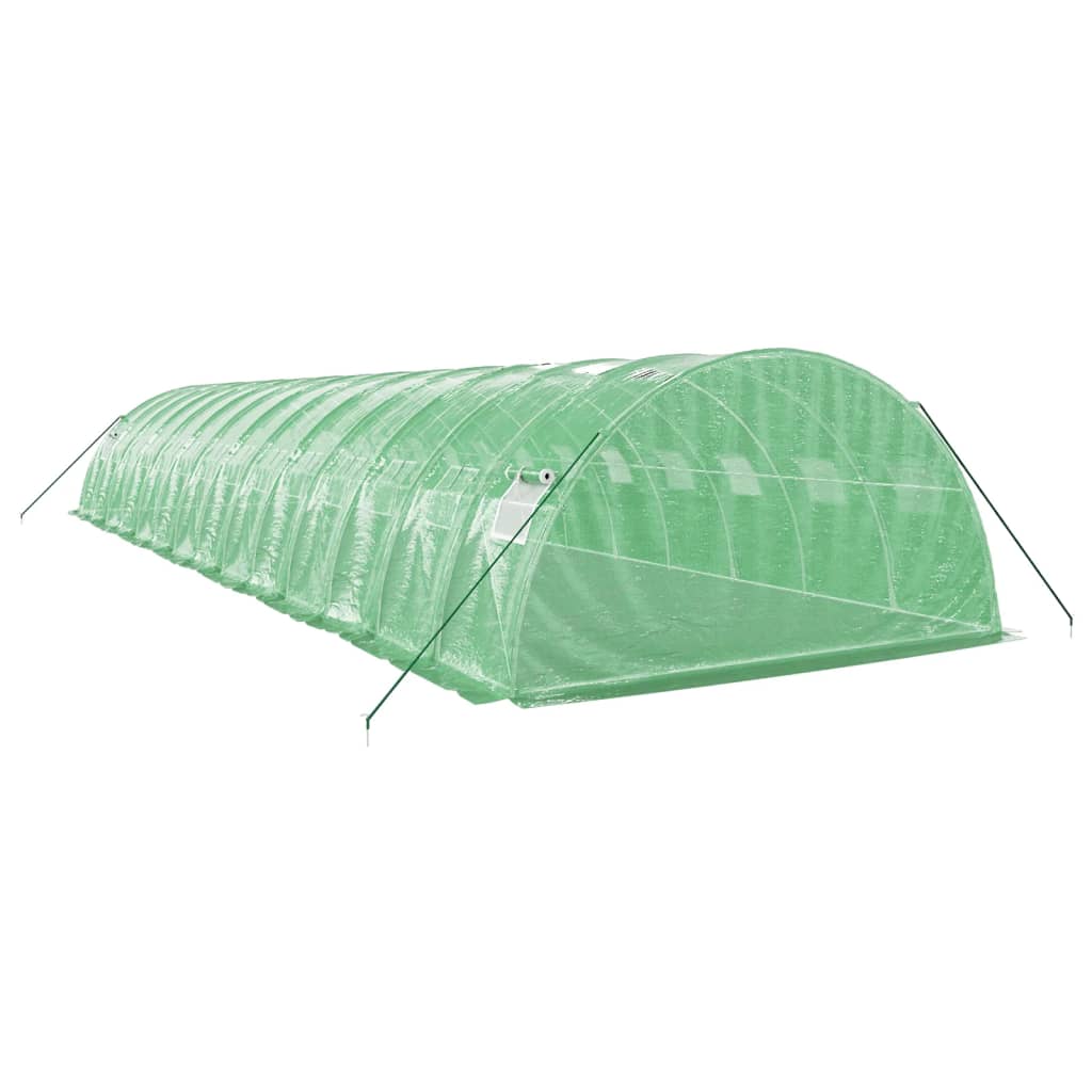 Greenhouse with Steel Frame Green 56 m? 14x4x2 m