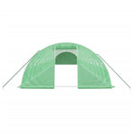 Greenhouse with Steel Frame Green 64 m? 16x4x2 m