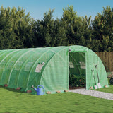 Greenhouse with Steel Frame Green 64 m? 16x4x2 m