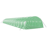 Greenhouse with Steel Frame Green 80 m² 20x4x2 m - Rear View