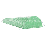 Greenhouse with Steel Frame Green 88 m? 22x4x2 m - Side View