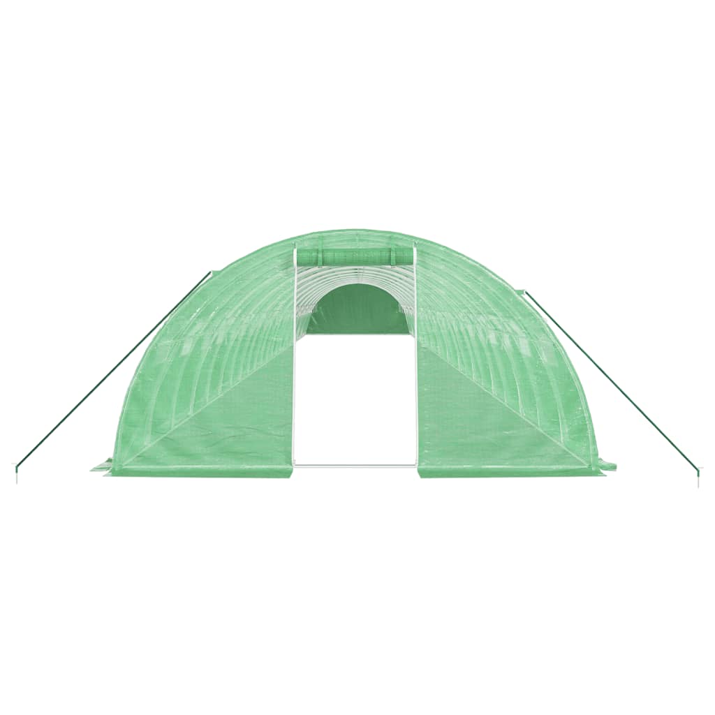 Greenhouse with Steel Frame Green 96 m? 24x4x2 m