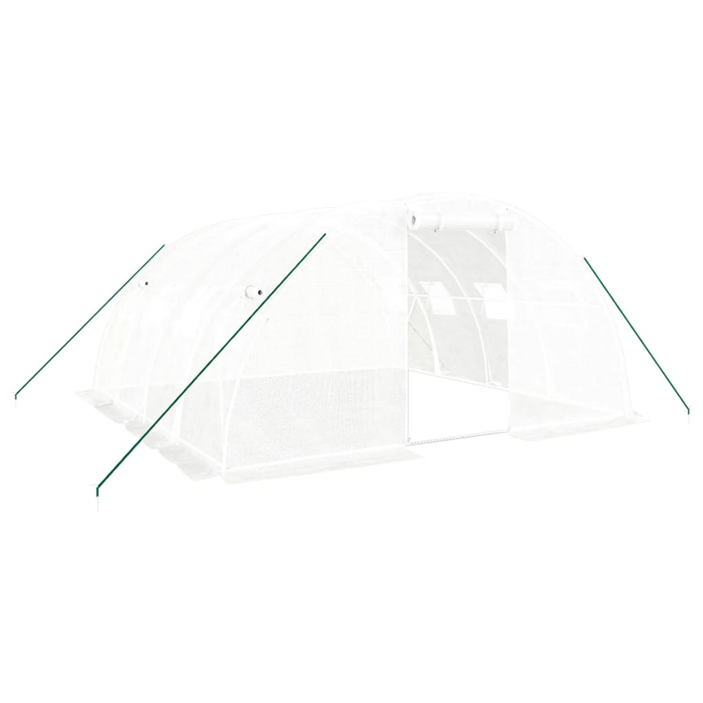 Greenhouse with Steel Frame White 16 m? 4x4x2 m