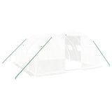 Greenhouse with Steel Frame White 16 m² 4x4x2 m - Front View