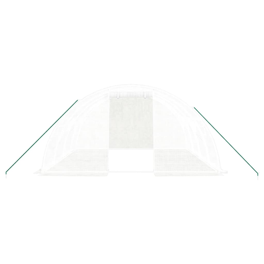 Greenhouse with Steel Frame White 16 m? 4x4x2 m