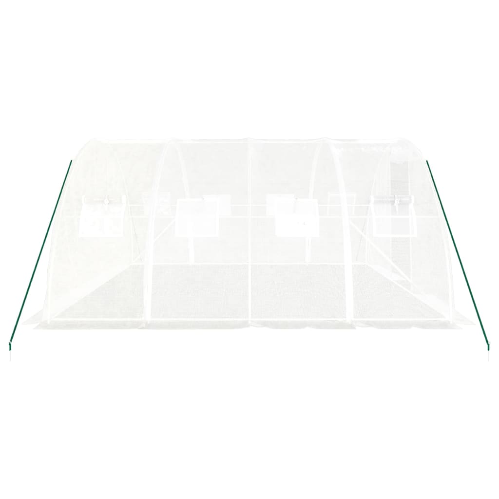 Greenhouse with Steel Frame White 16 m? 4x4x2 m