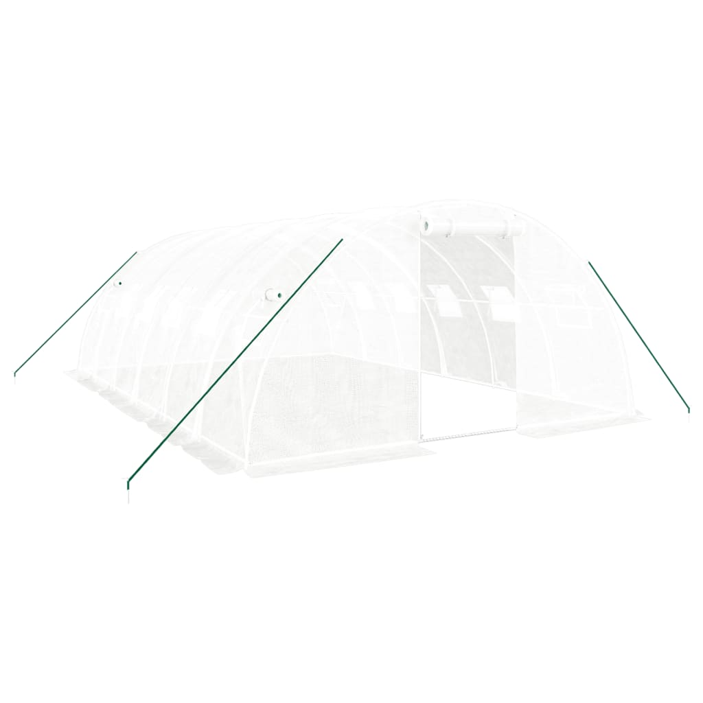 Greenhouse with Steel Frame White 24 m? 6x4x2 m