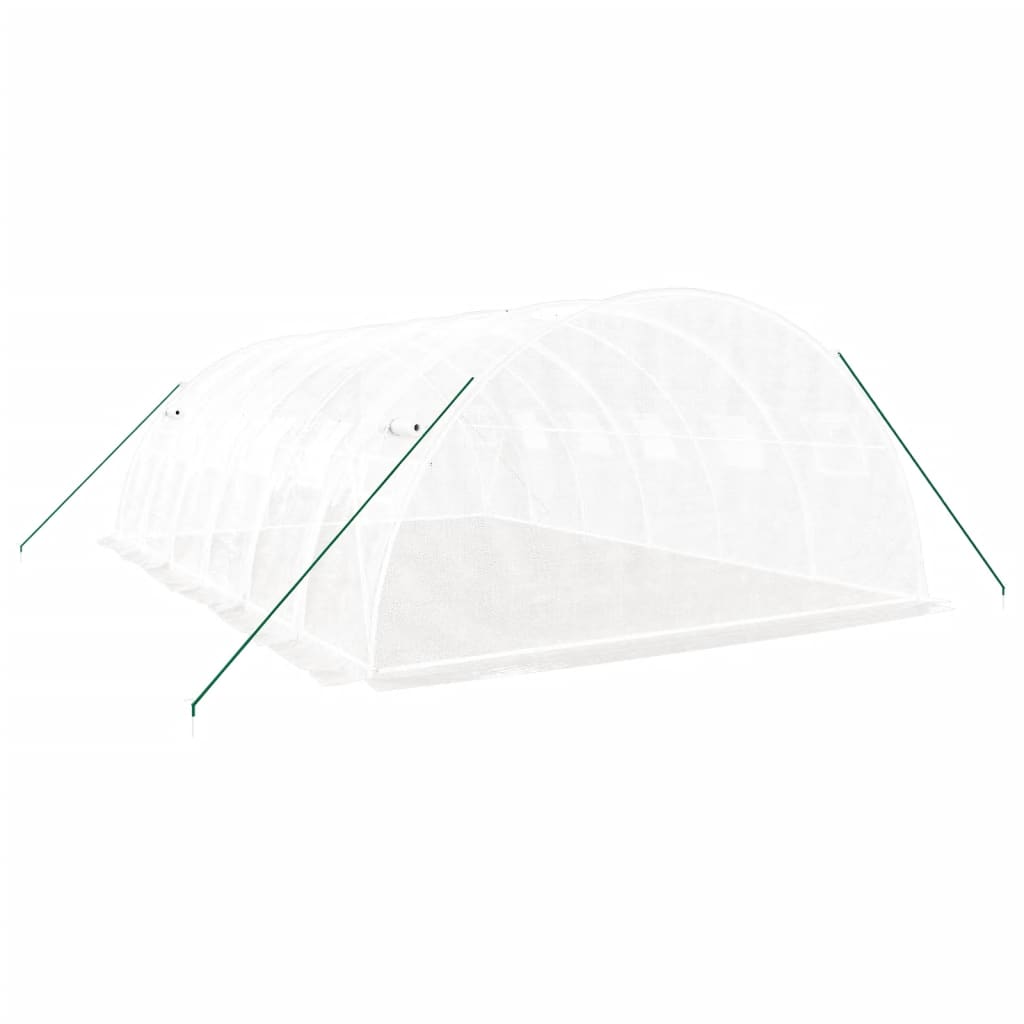 Greenhouse with Steel Frame White 24 m? 6x4x2 m