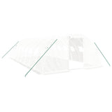 Greenhouse with Steel Frame White 32 m² 8x4x2 m - Front View