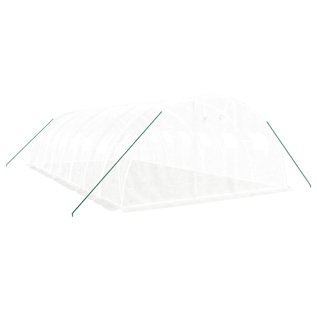 Greenhouse with Steel Frame White 32 m? 8x4x2 m