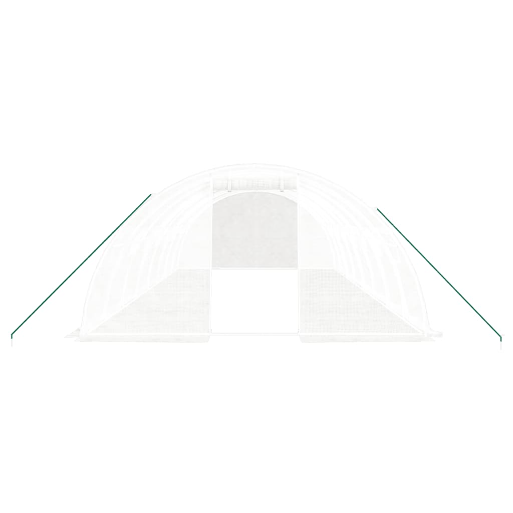 Greenhouse with Steel Frame White 32 m? 8x4x2 m