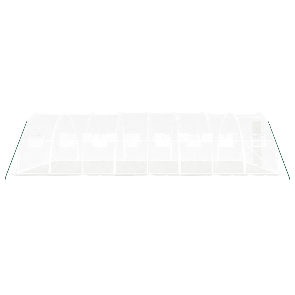 Greenhouse with Steel Frame White 32 m? 8x4x2 m