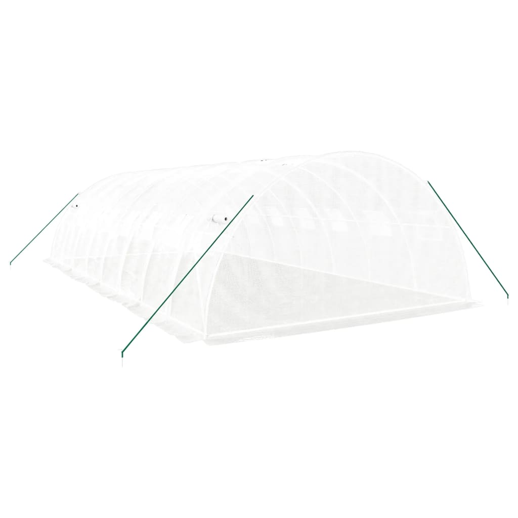 Greenhouse with Steel Frame White 32 m? 8x4x2 m